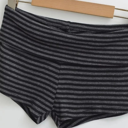 New Low Waist Striped Shorts Striped Pattern Comfortable Short Shorts High Elasticity Hot Pants Summer