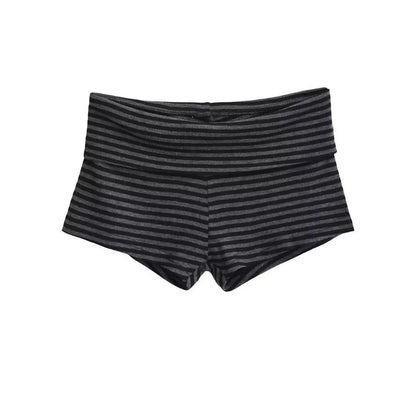 New Low Waist Striped Shorts Striped Pattern Comfortable Short Shorts High Elasticity Hot Pants Summer